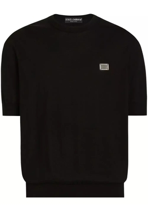 Dolce & Gabbana logo-plaque t-shirt - Black