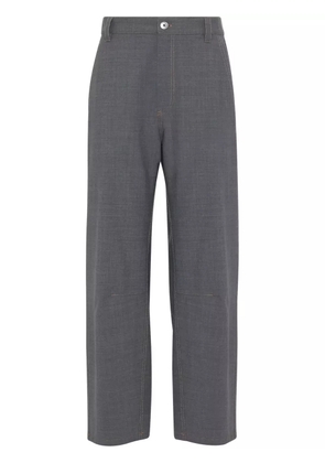 Brunello Cucinelli mélange-effect trousers - Grey