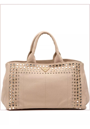 Prada Pre-Owned 2000-2025 Large Canvas Canapa Bijoux satchel - Brown