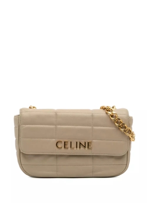Celine Pre-Owned 2022 Matelasse Goatskin Monochrome Chain shoulder bag - Brown