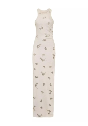 Sophia Webster floral-embellished maxi dress - White