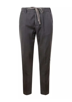 Myths drawstring-waistband wool trousers - Grey