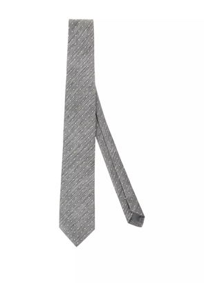 BIGI MILANO dotted cotton tie - Grey