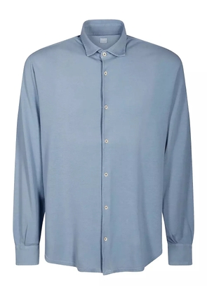 Fedeli long-sleeve cotton shirt - Blue