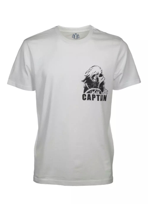 Equipment captain print cotton t-shirt - White