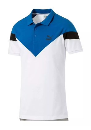 PUMA MCS colour-block polo shirt - White