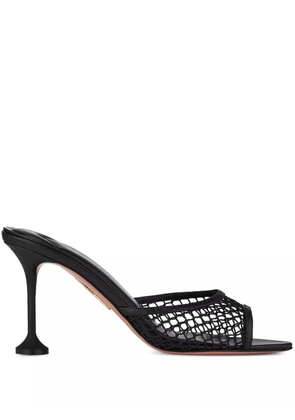 Aquazzura mesh-panel pointed-toe sandals - Black