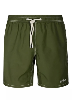 MC2 Saint Barth drawstring-fastening contrast-stitching swim trunks - Green