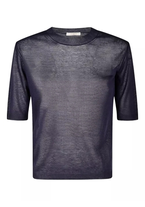 Zanone short-sleeve round-neck sweater - Blue