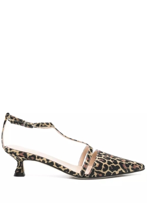 Anna F. 45mm animal-print pumps - Brown