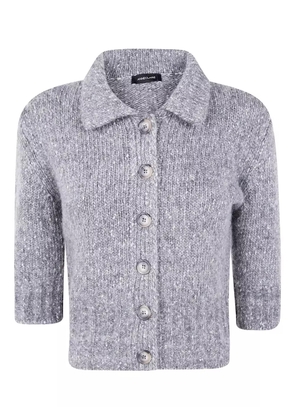 anne claire button-down cardigan - Grey