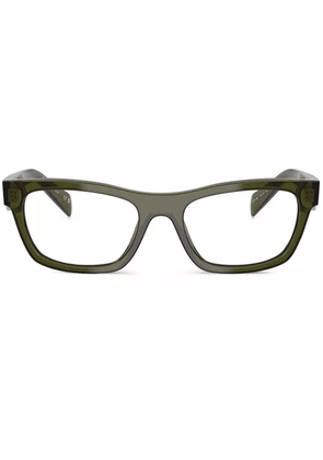 Prada Eyewear geometric-frame glasses - Green