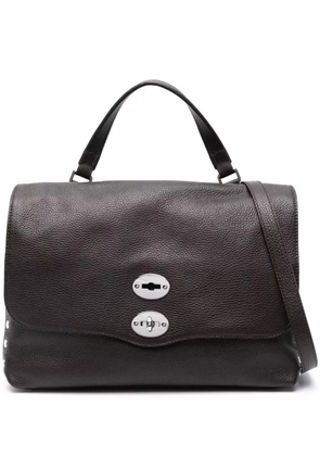 Zanellato large Postina grained-texture tote bag - Brown
