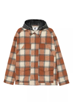 izzue checked jacket - Brown