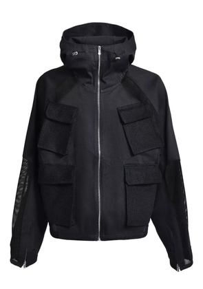 FFFPOSTALSERVICE mesh-panelled hooded jacket - Black