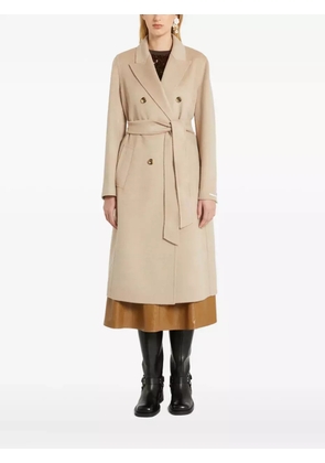 Marella double-breasted belted coat - Neutrals