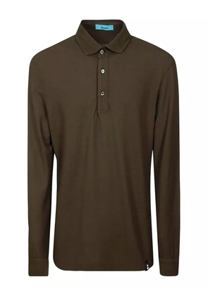Drumohr long-sleeve cotton polo shirt - Brown