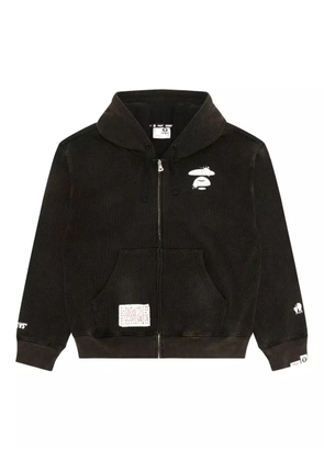 AAPE BY *A BATHING APE® zip-fastening graphic-print hoodie - Black