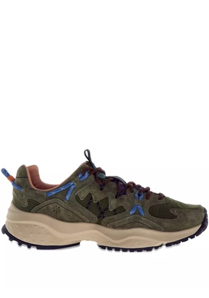 FLOWER MOUNTAIN Yamabushi leather sneakers - Green