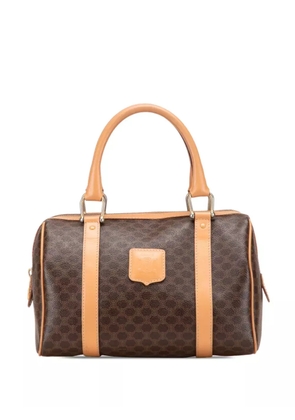 Celine Pre-Owned 2014 Macadam Coated Canvas boston bag - Brown