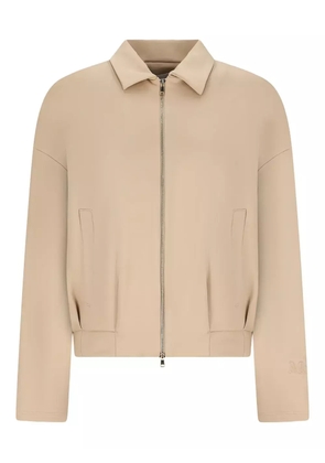Max Mara Argenta zip-front collared jacket - Neutrals