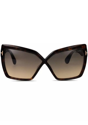 TOM FORD Eyewear cat-eye frame sunglasses - Brown