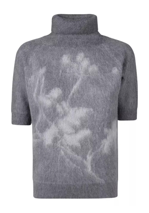 Zanone short-sleeve turtleneck sweater - Grey