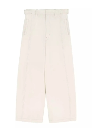 LEMAIRE side-tab welt-pocket trousers - Neutrals