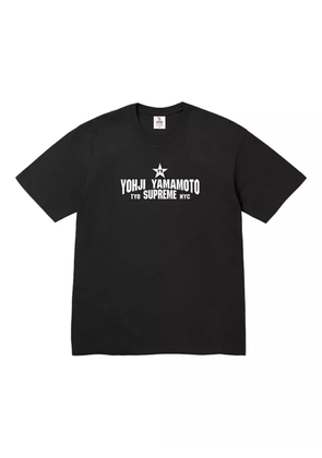 Supreme x Yohji Yamamoto Star logo-print T-shirt - Black