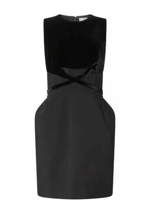 Genny velvet-top mini dress - Black