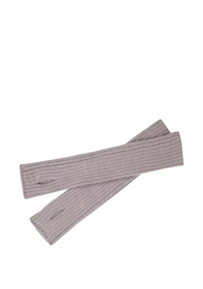 Zanone ribbed wool gloves - Brown