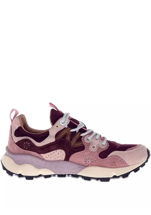 FLOWER MOUNTAIN Yamano 3 nubuck leather sneakers - Pink