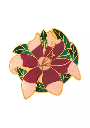 Susan Caplan Vintage 1980s water lily-shaped brooch - Gold