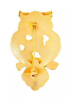 Susan Caplan Vintage 1980s owl-shaped brooch - Gold