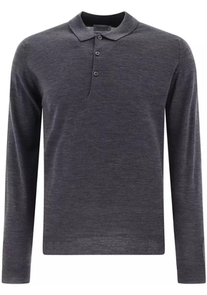 John Smedley merino wool polo shirt - Grey