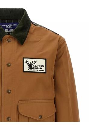 Junya Watanabe MAN Velvet Collar Patch Jacket - Brown