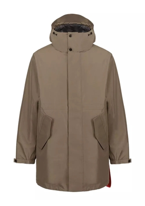 AFTER LABEL hooded parka coat - Brown