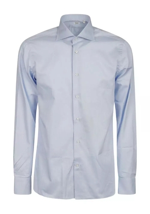 BORRIELLO NAPOLI mother-of-pearl button cotton shirt - Blue