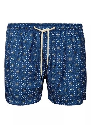 PENINSULA SWIMWEAR geometric-pattern swim shorts - Blue