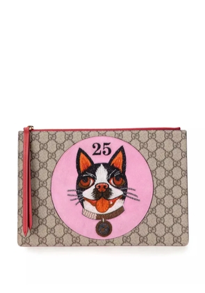 Gucci Pre-Owned 2000-2015 GG Supreme Bosco clutch bag - Brown