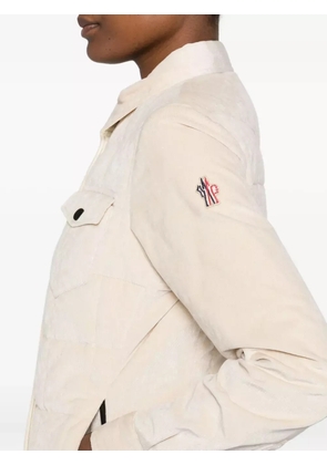 Moncler Grenoble logo-patch quilted jacket - Neutrals