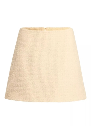 Patou tweed A-line mini skirt - Yellow