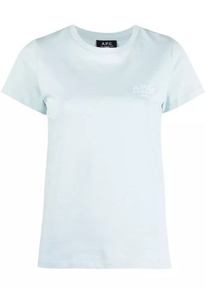 A.P.C. Denise embroidered logo T-shirt - Blue