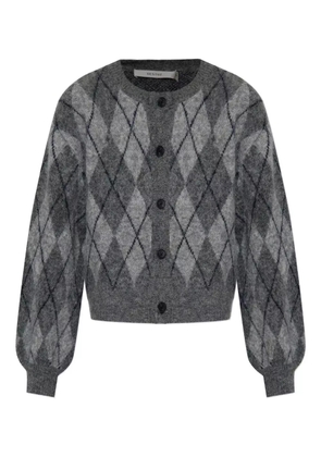 Gestuz argyle-check cardigan - Grey
