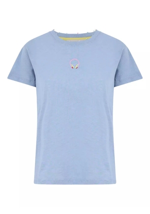 Mira Mikati headphones-embroidered T-shirt - Blue
