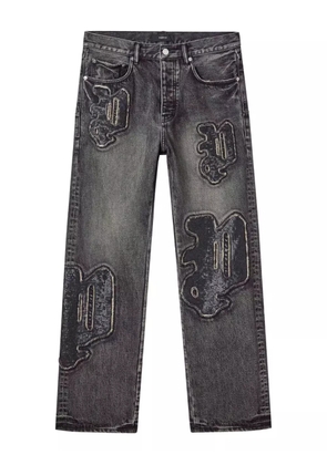 Purple Brand P011 sequin-embellished logo jeans - Black