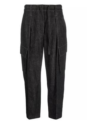 Brunello Cucinelli denim cargo trousers - Black