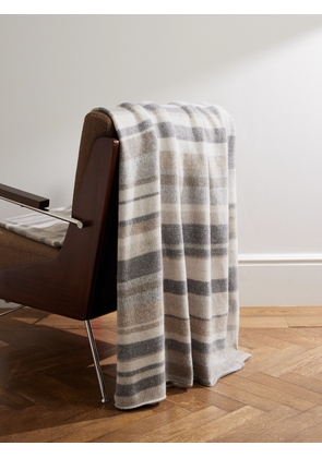 The Elder Statesman - Striped Cashmere Blanket - Men - Gray