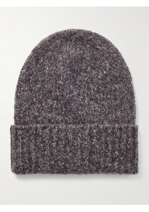 Johnstons of Elgin - Brushed Cashmere and Silk-Blend Beanie - Men - Gray