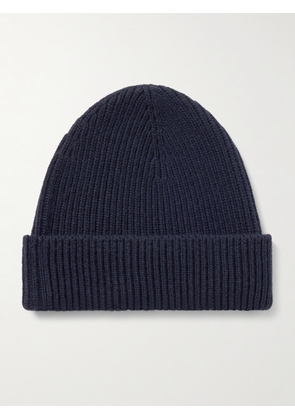 Johnstons of Elgin - Ribbed Cashmere Beanie - Men - Blue